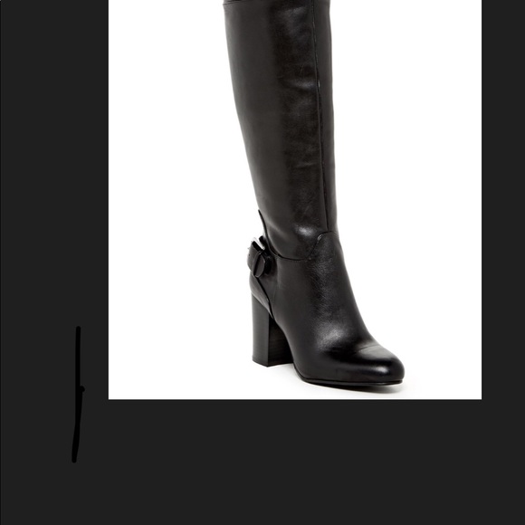 Vince Camuto Black Sidney tall leather boot - Picture 3 of 8
